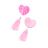 Розовые пэстисы Erolanta Lingerie Collection в форме сердец с розами и кисточками