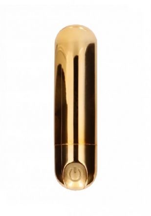 Перезаряжаемая вибропуля BGT 7 Speed Rechargeable Bullet золотая