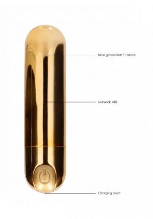 Перезаряжаемая вибропуля BGT 7 Speed Rechargeable Bullet золотая
