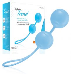 Голубые матовые вагинальные шарики Joyballs Trend