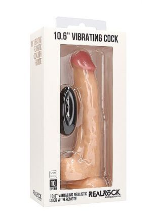 Фаллоимитатор с вибрацией и пультом управления Vibrating Realistic Cock 10 With Scrotum