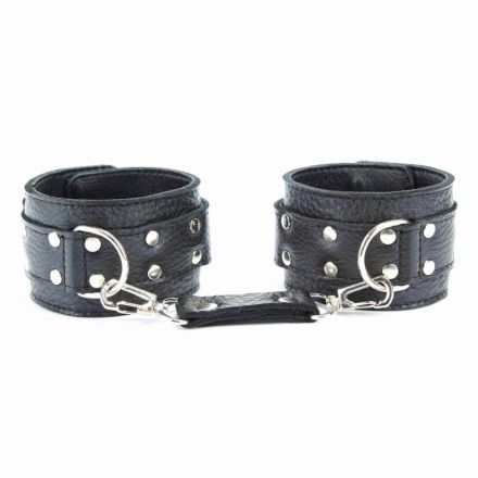 Черные кожаные наручники #51005