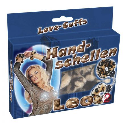 Леопардовые наручники с мехом Hand-Schellen