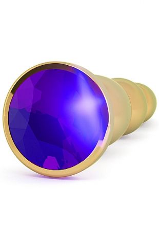Анальная пробка R3 Rich Gold Purple Sapphire