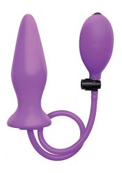Надувная анальная пробка Inflatable Silicone Plug Purple