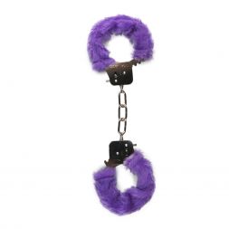 Фиолетовые наручники Easytoys Furry Handcuffs с мехом