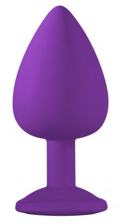 Анальная пробка Cutie Large Purple Clear Crystal