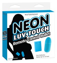 Голубая вибропуля Neon Luv Touch Remote Control Bullet