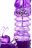 Фиолетовый вибратор штучки-дрючки с клиторальным стимулятором 23,5 см