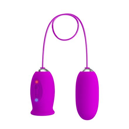 Фиолетовое виброяйцо Daisy с клиторальным стимулятором